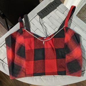 Disturbia Sh!t Show Plaid Bralet size 8